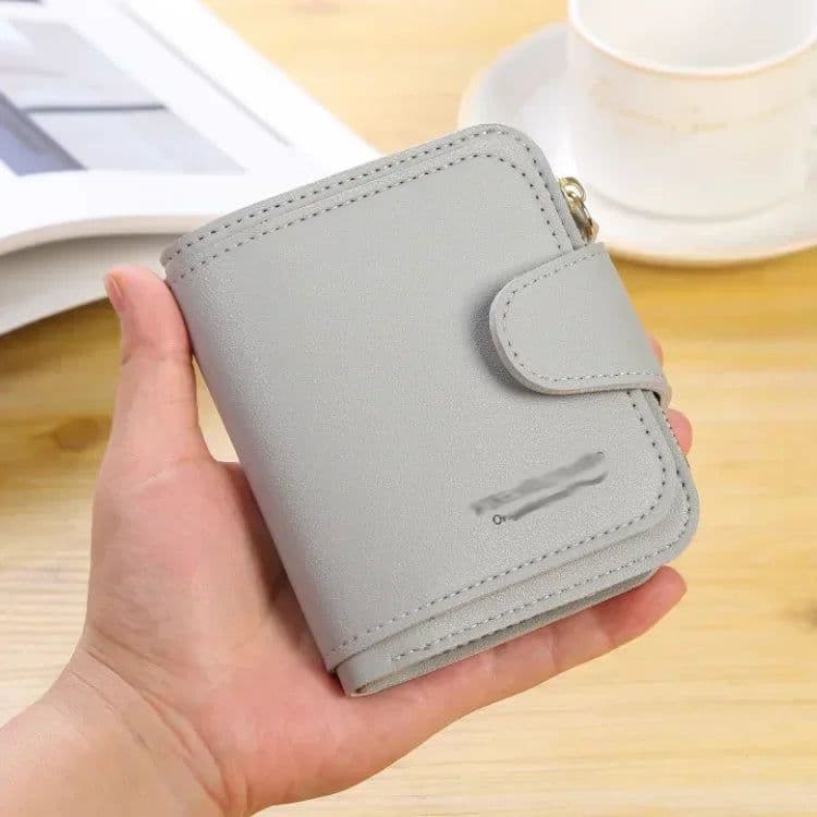 image-Women Wallets 2023 New Luxury Brand Red Black Small Mini Coin Purse Hasp Card Holder Lady Wallet Zipper Female Leather Buckle