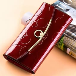 image-Womens Wallets Carteras Para Mujer Long Purse for Women with Cell Phone Pocket Luxury Designer Leather Wallet RFID Protect
