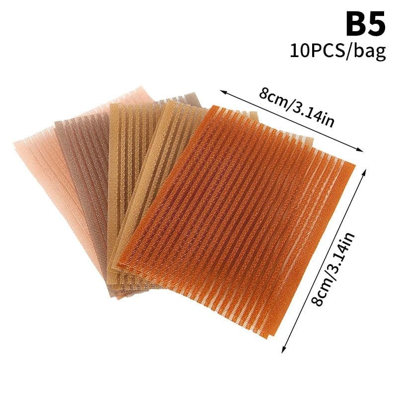 image-10Pcs Novel Front Hair Fringe Fashion Stabilizer Makeup Sticker Pad Patch Pastel Clip Bangs Magic Tape Fringe Girls Gifts
