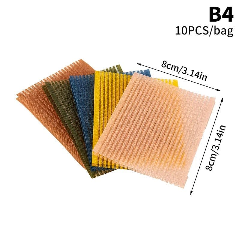 image-10Pcs Novel Front Hair Fringe Fashion Stabilizer Makeup Sticker Pad Patch Pastel Clip Bangs Magic Tape Fringe Girls Gifts