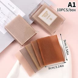 image-10Pcs Novel Front Hair Fringe Fashion Stabilizer Makeup Sticker Pad Patch Pastel Clip Bangs Magic Tape Fringe Girls Gifts