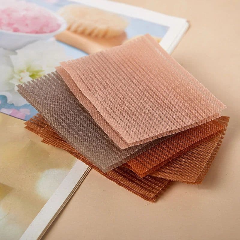 image-10Pcs Novel Front Hair Fringe Fashion Stabilizer Makeup Sticker Pad Patch Pastel Clip Bangs Magic Tape Fringe Girls Gifts