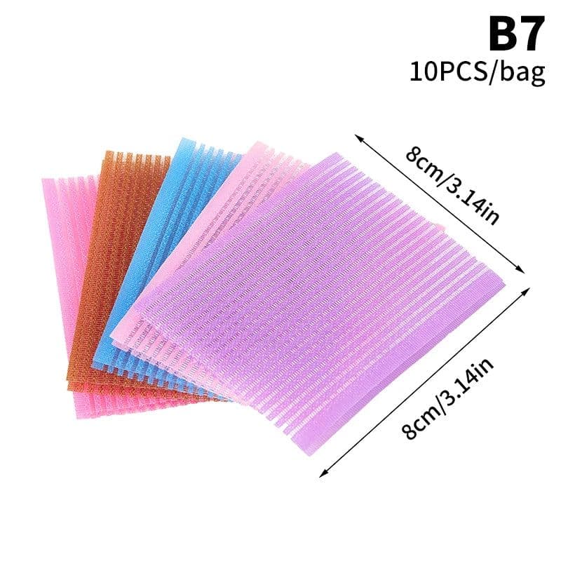 image-10Pcs Novel Front Hair Fringe Fashion Stabilizer Makeup Sticker Pad Patch Pastel Clip Bangs Magic Tape Fringe Girls Gifts