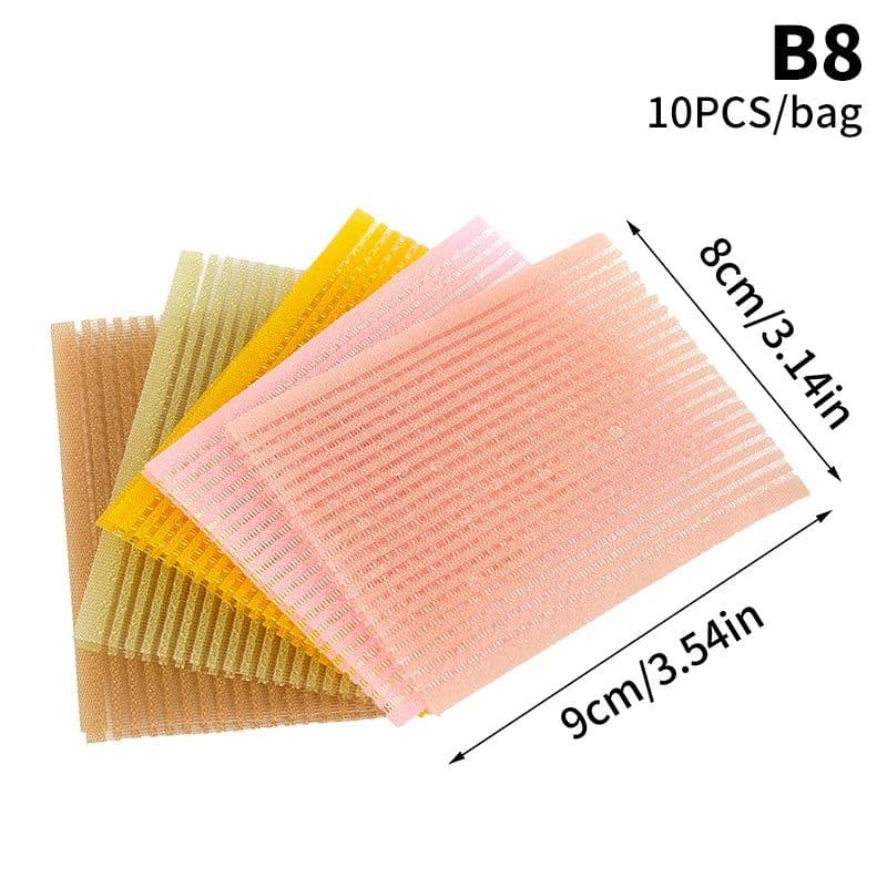 image-10Pcs Novel Front Hair Fringe Fashion Stabilizer Makeup Sticker Pad Patch Pastel Clip Bangs Magic Tape Fringe Girls Gifts