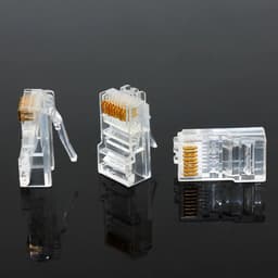 image-OULLX 20/50/100PCS RJ45 Ethernet Cables Module Plug Network Connector RJ-45 Crystal Heads Cat5 Cat5e Gold Plated Network Cable
