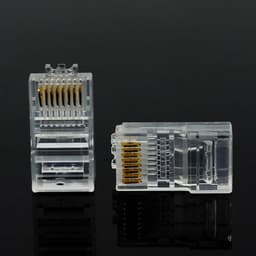 image-OULLX 20/50/100PCS RJ45 Ethernet Cables Module Plug Network Connector RJ-45 Crystal Heads Cat5 Cat5e Gold Plated Network Cable