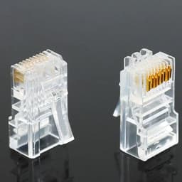 image-OULLX 20/50/100PCS RJ45 Ethernet Cables Module Plug Network Connector RJ-45 Crystal Heads Cat5 Cat5e Gold Plated Network Cable