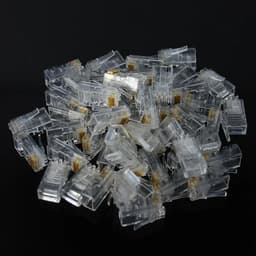 image-OULLX 20/50/100PCS RJ45 Ethernet Cables Module Plug Network Connector RJ-45 Crystal Heads Cat5 Cat5e Gold Plated Network Cable