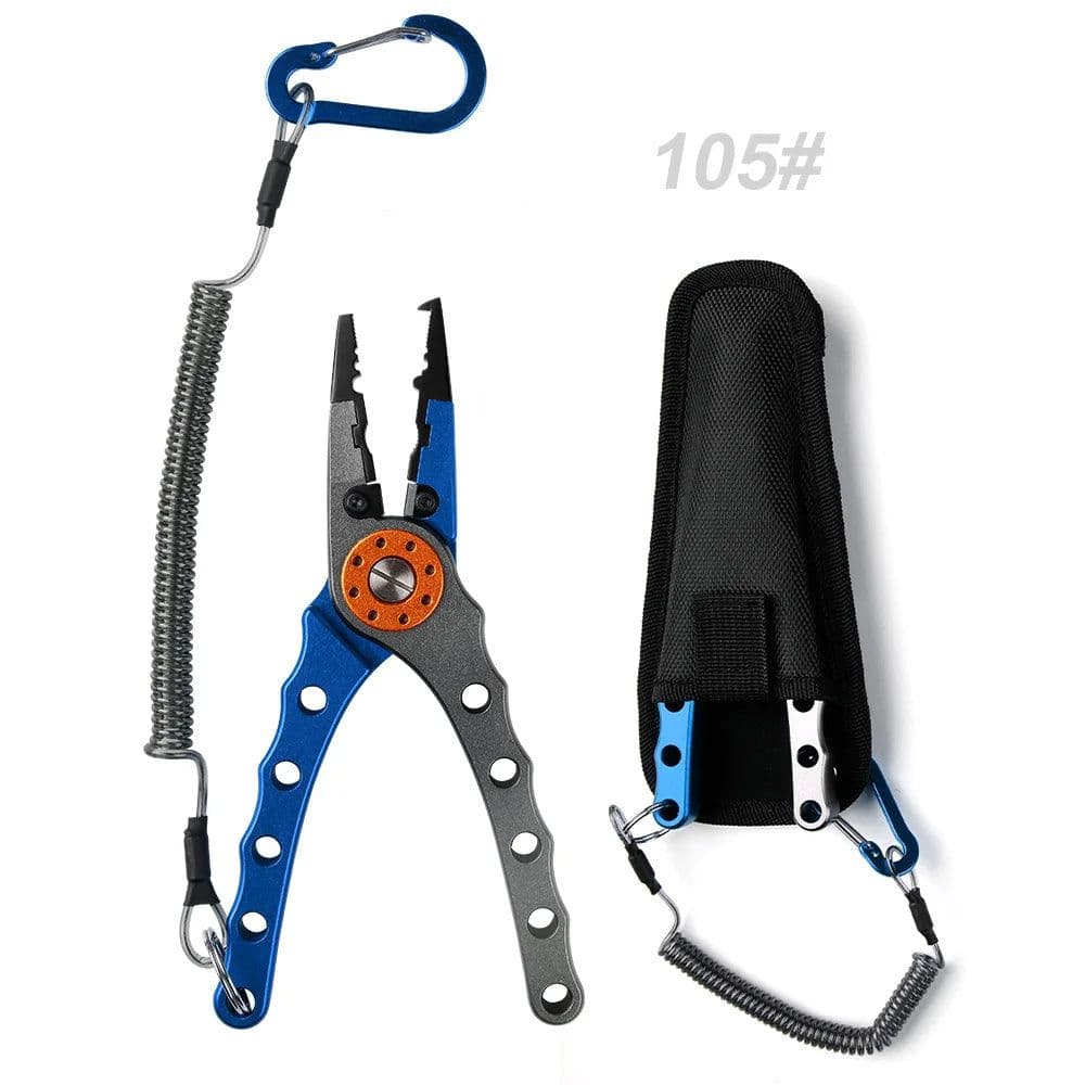 image-NOEBY Stainless Steel Fishing Pliers Multifunctional Split Ring Remove Hooks Tool Cutting Line Pliers for Sea Fishing Tackles