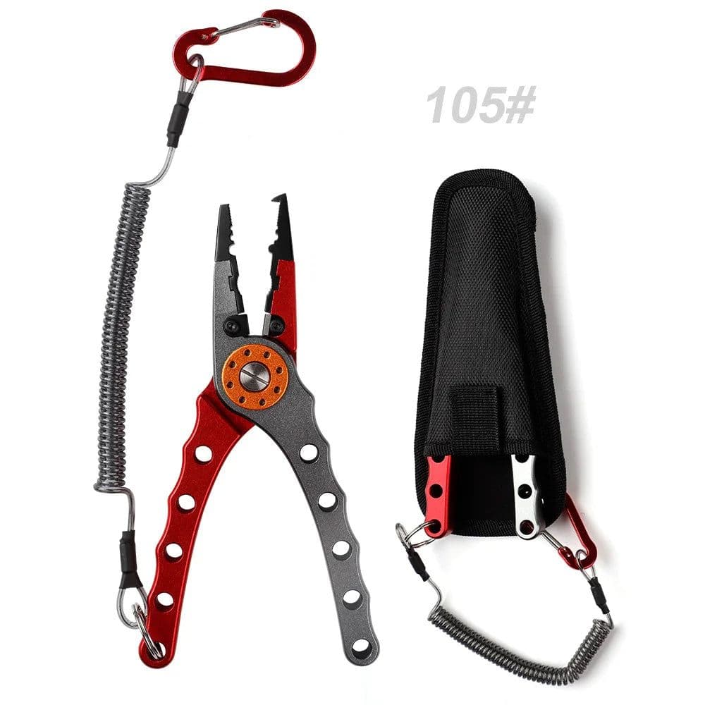 image-NOEBY Stainless Steel Fishing Pliers Multifunctional Split Ring Remove Hooks Tool Cutting Line Pliers for Sea Fishing Tackles