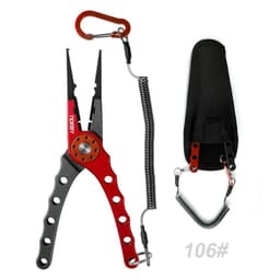 image-NOEBY Stainless Steel Fishing Pliers Multifunctional Split Ring Remove Hooks Tool Cutting Line Pliers for Sea Fishing Tackles