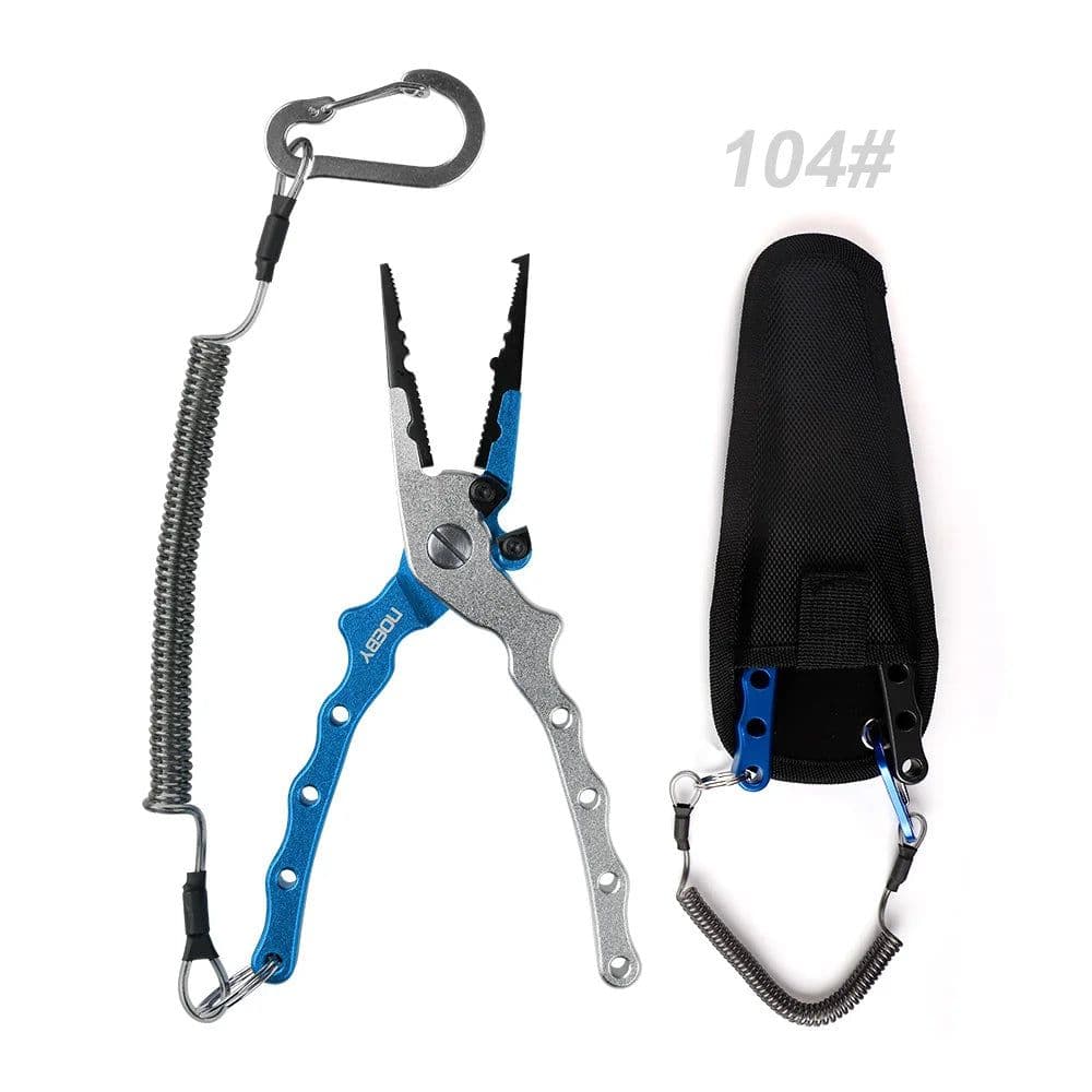 image-NOEBY Stainless Steel Fishing Pliers Multifunctional Split Ring Remove Hooks Tool Cutting Line Pliers for Sea Fishing Tackles