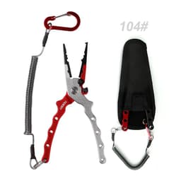 image-NOEBY Stainless Steel Fishing Pliers Multifunctional Split Ring Remove Hooks Tool Cutting Line Pliers for Sea Fishing Tackles