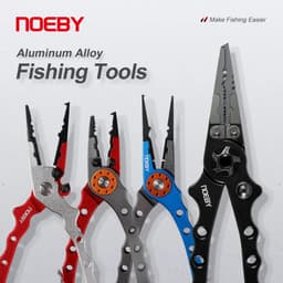 image-NOEBY Stainless Steel Fishing Pliers Multifunctional Split Ring Remove Hooks Tool Cutting Line Pliers for Sea Fishing Tackles