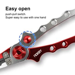 image-NOEBY Stainless Steel Fishing Pliers Multifunctional Split Ring Remove Hooks Tool Cutting Line Pliers for Sea Fishing Tackles