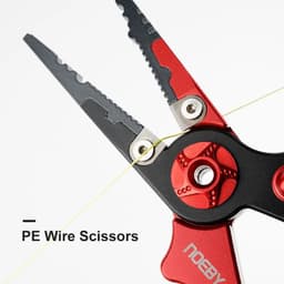 image-NOEBY Stainless Steel Fishing Pliers Multifunctional Split Ring Remove Hooks Tool Cutting Line Pliers for Sea Fishing Tackles