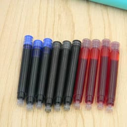 image-10pc Fountain Pen ink RED BLUE OR BLACK Standard replacement 2.6MM GIFT Stationery Office school supplies Writing