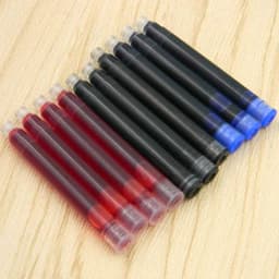 image-10pc Fountain Pen ink RED BLUE OR BLACK Standard replacement 2.6MM GIFT Stationery Office school supplies Writing