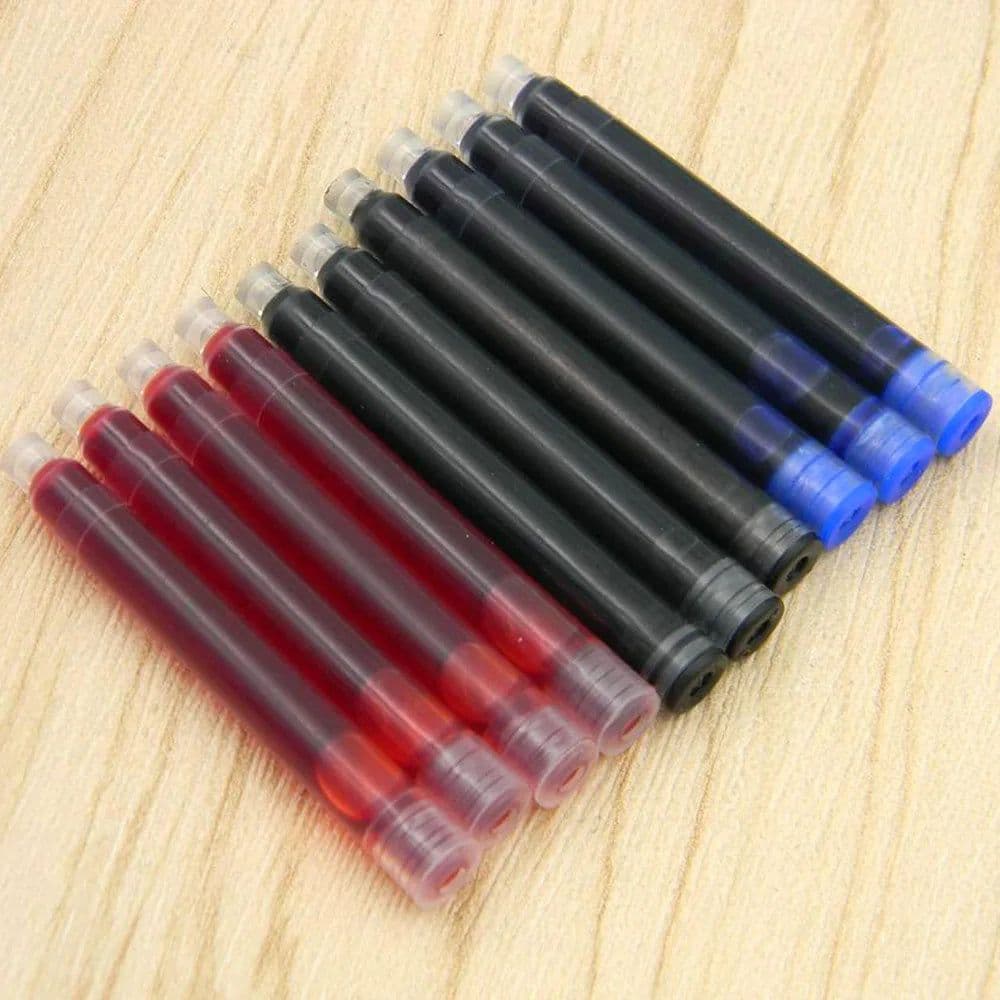 image-10pc Fountain Pen ink RED BLUE OR BLACK Standard replacement 2.6MM GIFT Stationery Office school supplies Writing