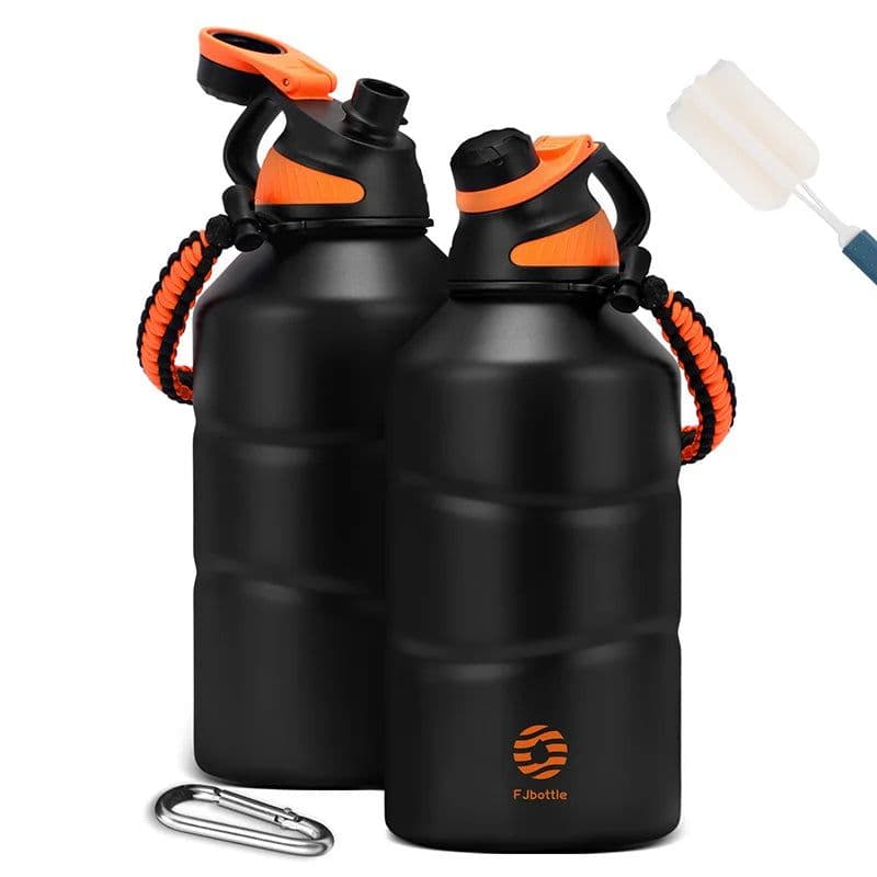 image-FEIJIAN Thermos Bottle 1.9L Large Capacity Stainless Steel Thermal Water Bottle Cold and Hot Vacuum Flask With rope Gym