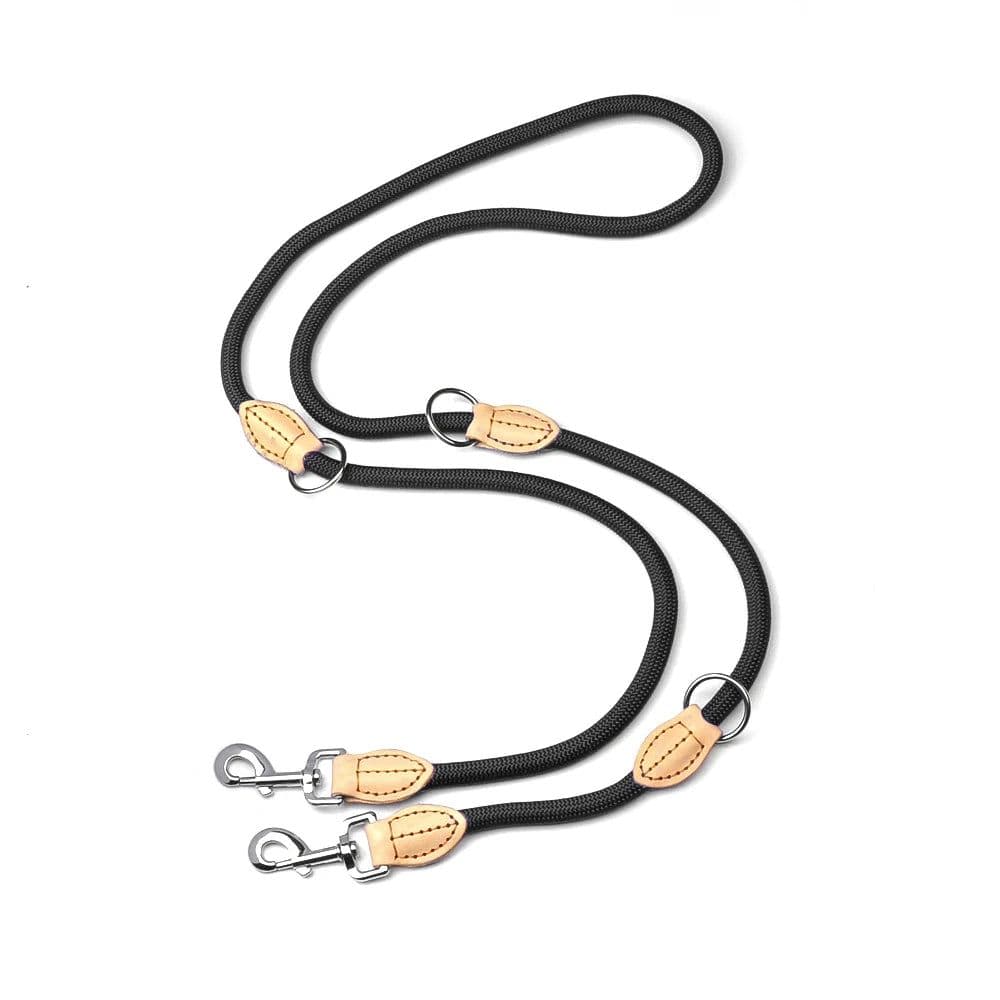 image-2nd Multipurpose Big Dog Double Leash Generation Medium Adjustable and Nylon Luxury Hands Free Leash for 2 Dogs