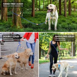 image-2nd Multipurpose Big Dog Double Leash Generation Medium Adjustable and Nylon Luxury Hands Free Leash for 2 Dogs