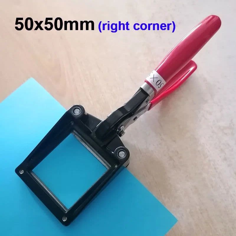 image-Hand Held ID Card License Picture Punch 25x35mm 30x40mm 35x45mm 40mm x 60mm 50x70mm Passport Photo Cutter Rectangle Cutting Tool