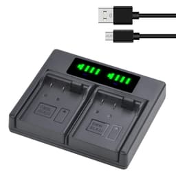 image-4X 2280mAh DMW-BLK22 DMW BLK22 Battery + LED Dual Charger for Panasonic LUMIX DC-S5 DC-S5K Cameras