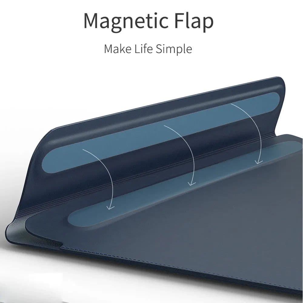 image-WIWU Newest Laptop Sleeve for MacBook Pro 14.2 Case Waterproof Laptop Bag Case for MacBook Pro 16.2 PU Leather Notebook Bag Case