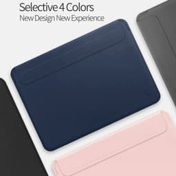 image-WIWU Newest Laptop Sleeve for MacBook Pro 14.2 Case Waterproof Laptop Bag Case for MacBook Pro 16.2 PU Leather Notebook Bag Case