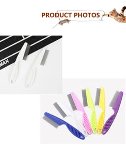image-Pet Care Comb Protect Flea Comb for Cat Dog Pet Stainless Steel Comfort Flea Hair Grooming Comb