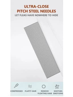image-Pet Care Comb Protect Flea Comb for Cat Dog Pet Stainless Steel Comfort Flea Hair Grooming Comb