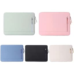 image-New Solid Color Retro Style Busines Laptop Bag For MacBook Air Pro 13 15 13.3 14 15.6 Inch Notebook Simple Fashion Computer Case