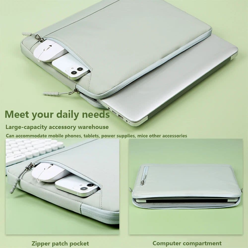 image-New Solid Color Retro Style Busines Laptop Bag For MacBook Air Pro 13 15 13.3 14 15.6 Inch Notebook Simple Fashion Computer Case