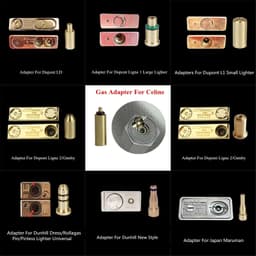 image-New 9 In 1 Brass Copper Gas Refill Adapter For Dunhill Dupont & Other Lighters Reusable Durable Lighter Repair Gadgets Wholesale
