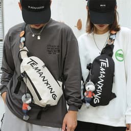 image-2023 Chest Bag Crossbody Backpack Men Waterproof Oxford Cloth Shoulder Bag Women's Casual Messenger Bag Unisex Small Bag