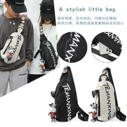 image-2023 Chest Bag Crossbody Backpack Men Waterproof Oxford Cloth Shoulder Bag Women's Casual Messenger Bag Unisex Small Bag