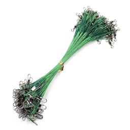 image-Aorace 20PCS Anti Bite Steel Fishing Line Steel Wire Leader With Swivel Fishing Accessory Lead Core Leash Fishing Wire 15CM-50CM