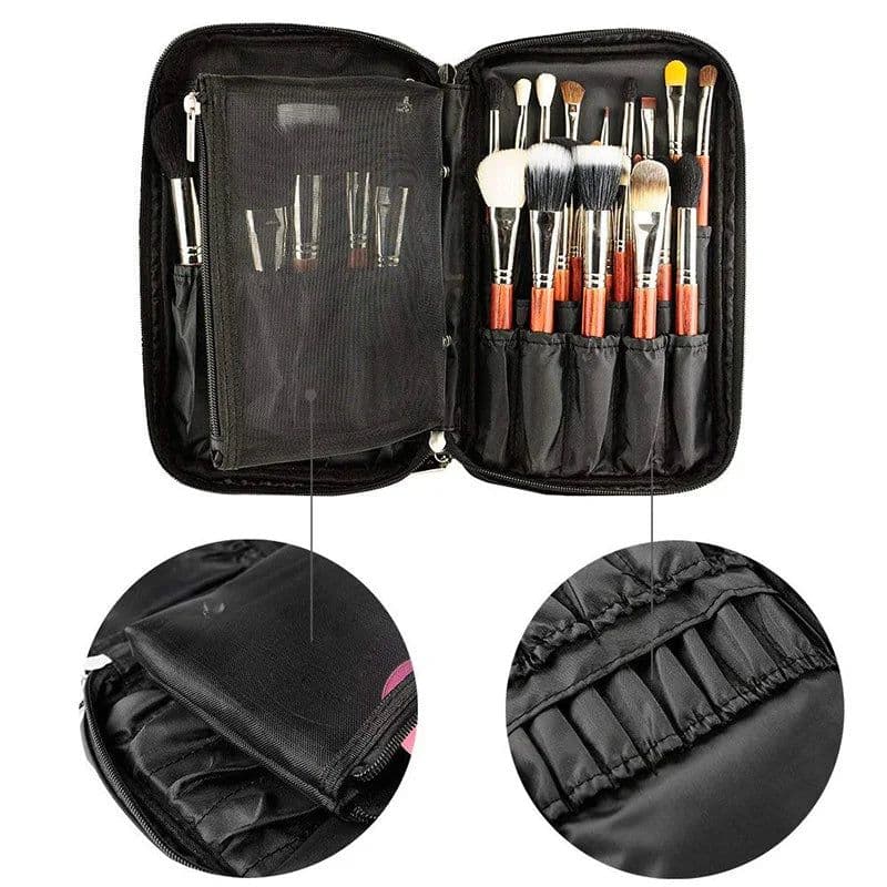 image-Professional Cosmetic Bag Beauty Case Toiletry Brush Organizer Neceser Multi Functional Makeup Bag for Travel & Home