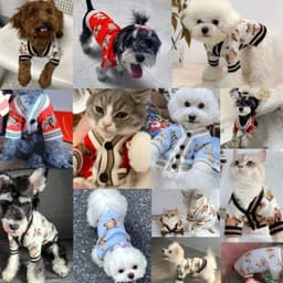 image-Luxury Cardigan Dog Sweaters Winter Warm Dog Clothes Chihuahua French Bulldog Clothing Pet Coat Jacket Pet Items Knitted Sweater