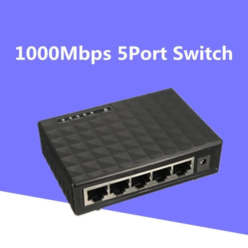 image-KuWFi 5/8Port Gigabit Switch Ethernet Smart Switcher High Performance 1000Mbps Network Switch RJ45 Hub Internet Injector
