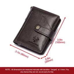 image-Genuine Leather Small Money Wallets for Men RFID Protected Pop Up Credit Card Holder Aluminium Smart Wallet with Money Clip