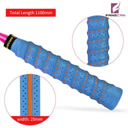 image-FANGCAN 3PCS Anti Slip Padel Overgrip Ribbed Badminton Grip Tapes for Squash Paddle Racket Tennis Accessories