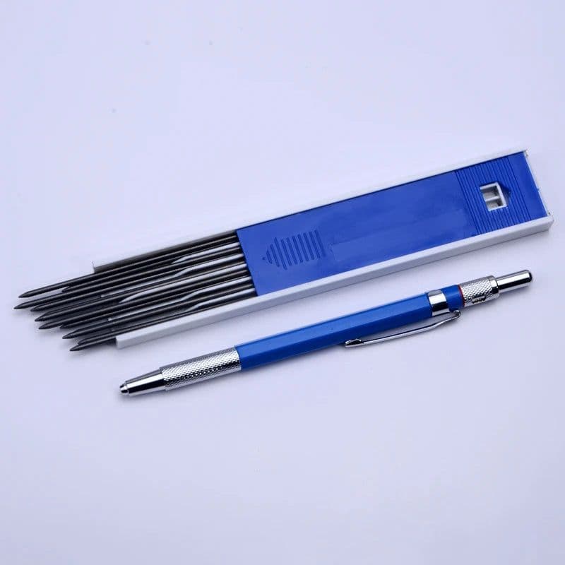 image-Best Promotion 2.0 mm 2B Lead Holder Metal Mechanical Drafting Drawing Pencil with 12PCs Leads Writing School Gifts Stationery
