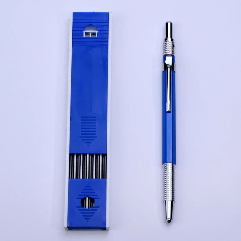 image-Best Promotion 2.0 mm 2B Lead Holder Metal Mechanical Drafting Drawing Pencil with 12PCs Leads Writing School Gifts Stationery