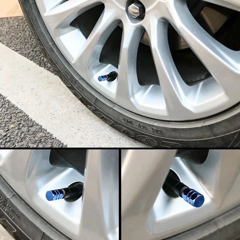 image-1/4pcs Aluminum Car Wheel Tires Valve Caps Rim Stem Covers Waterproof For Automobiles Motorcycles Trucks Personalized valve