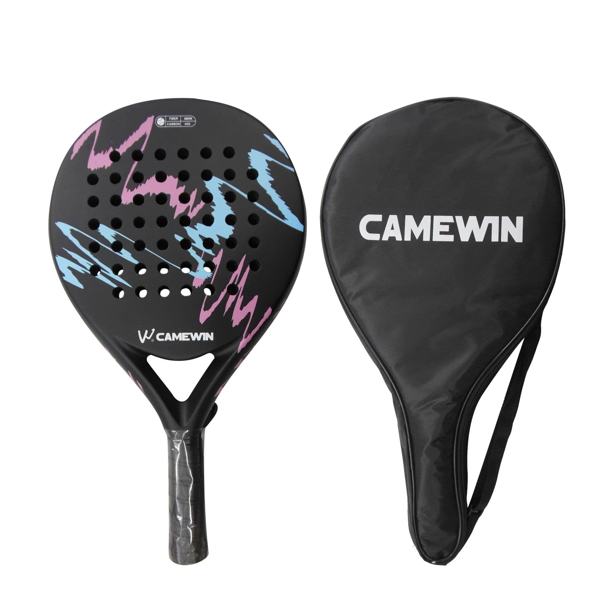 image-CAMEWIN4013 Padel Beach Tennis Racket Professional Tennis Carbon Fiber Soft EVA Face Tennis Paddle Racquet Racket with Bag Cover