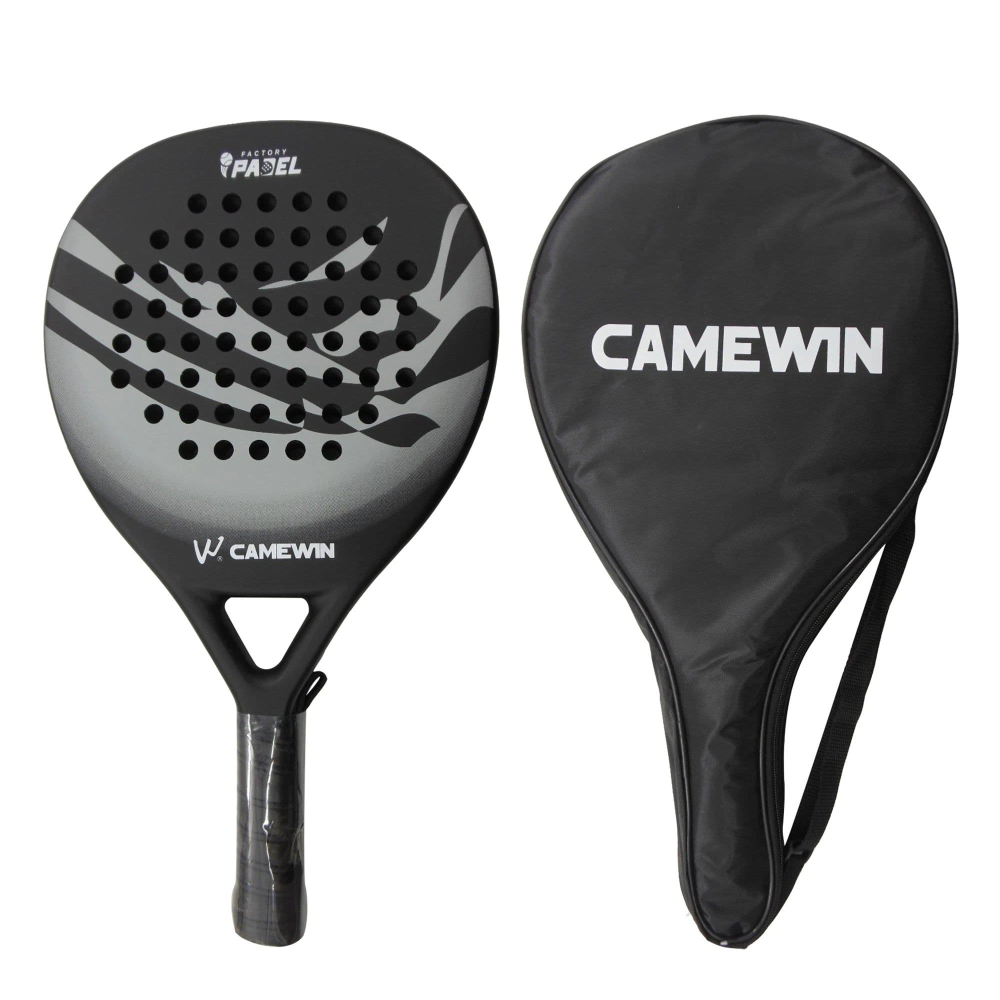 image-CAMEWIN4013 Padel Beach Tennis Racket Professional Tennis Carbon Fiber Soft EVA Face Tennis Paddle Racquet Racket with Bag Cover