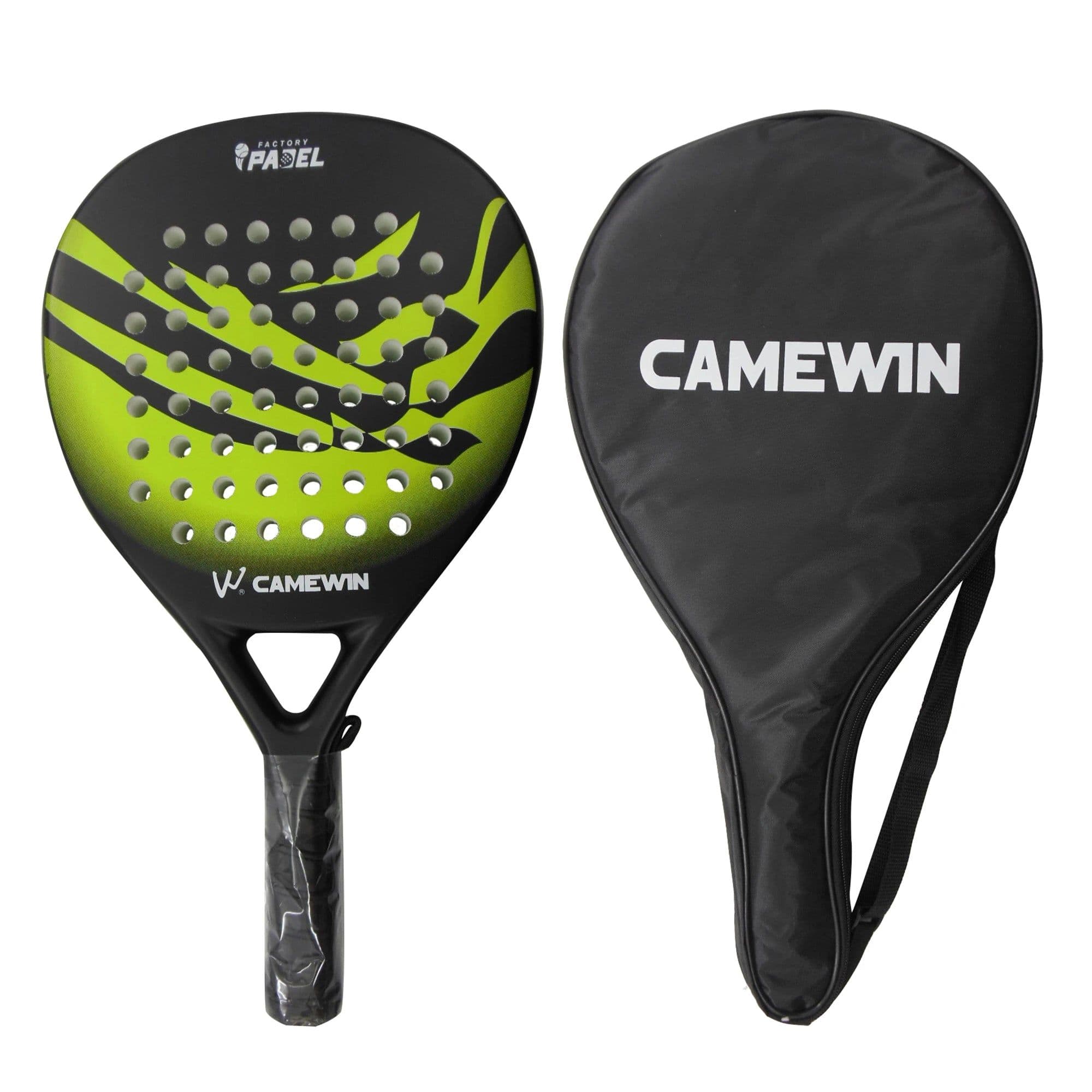 image-CAMEWIN4013 Padel Beach Tennis Racket Professional Tennis Carbon Fiber Soft EVA Face Tennis Paddle Racquet Racket with Bag Cover