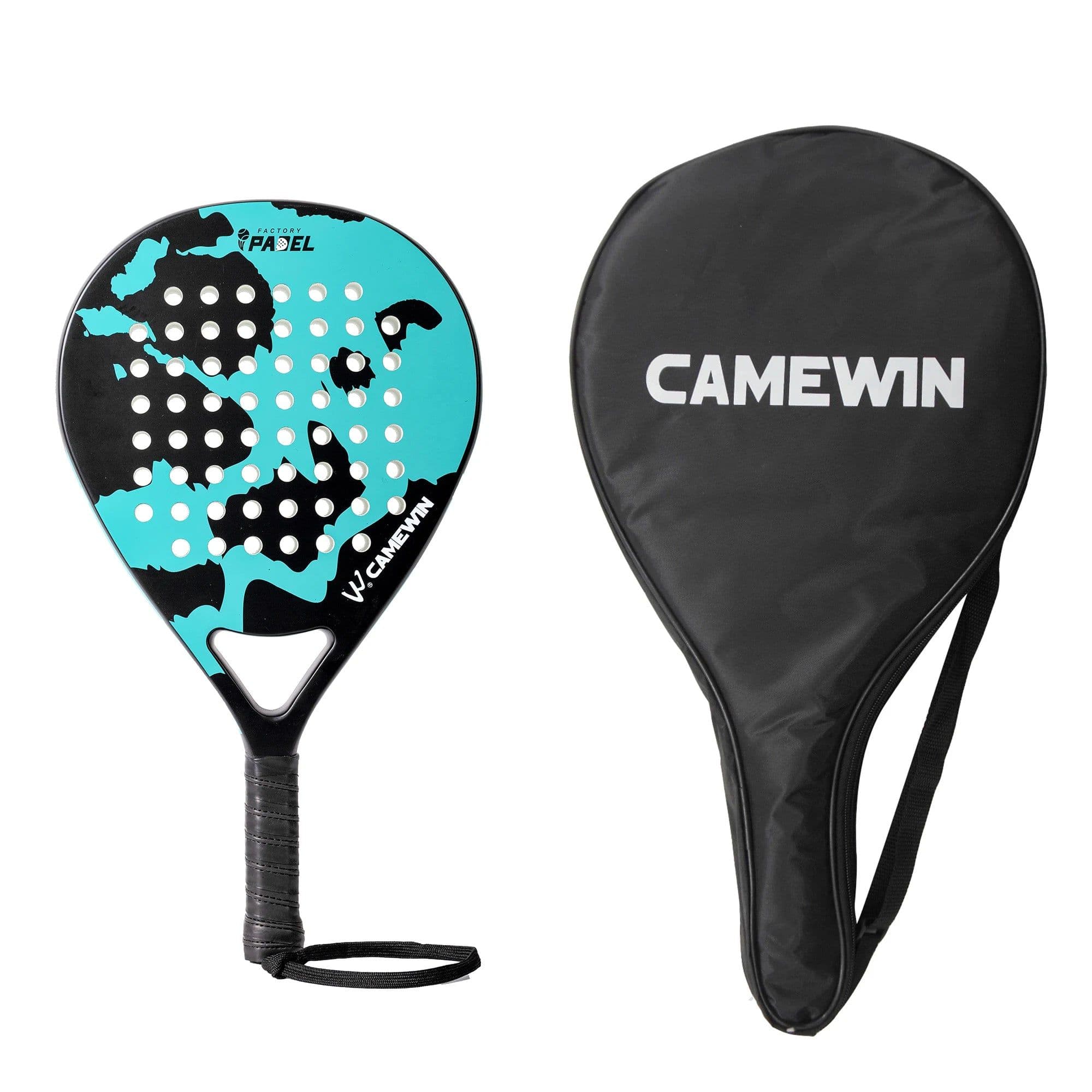 image-CAMEWIN4013 Padel Beach Tennis Racket Professional Tennis Carbon Fiber Soft EVA Face Tennis Paddle Racquet Racket with Bag Cover